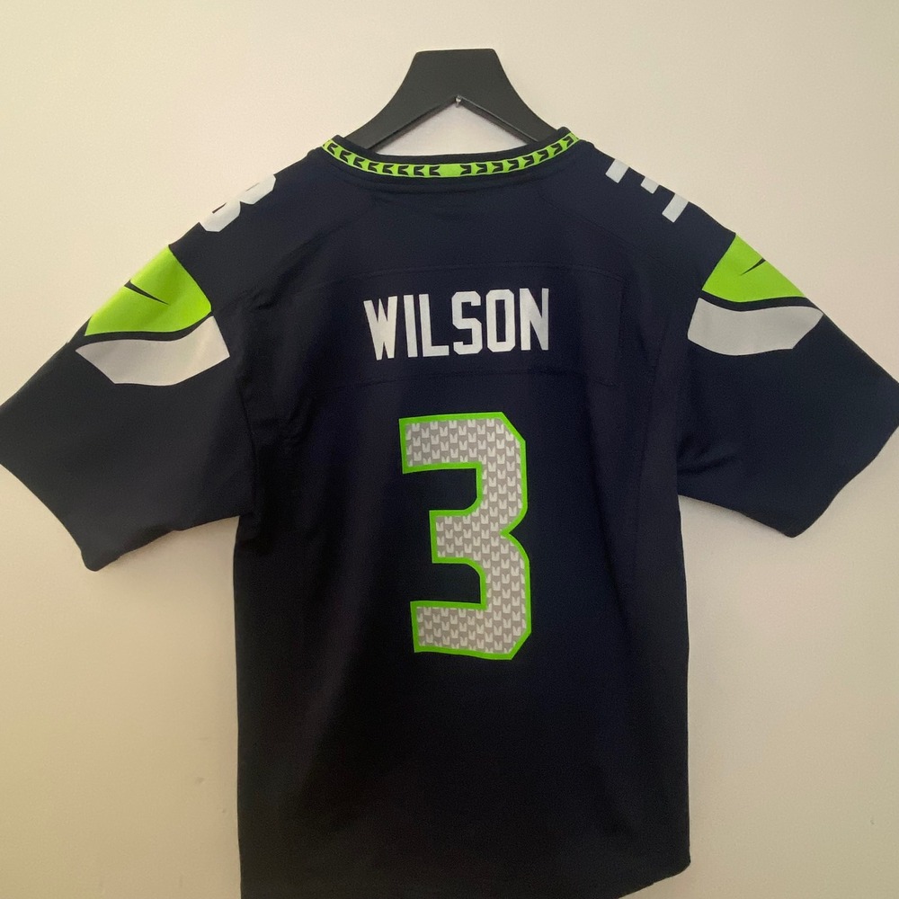 Nike NFL Seattle Seahawks Russell Wilson Jersey Youth Size L Navy‎ #3 - Picture 2 of 11
